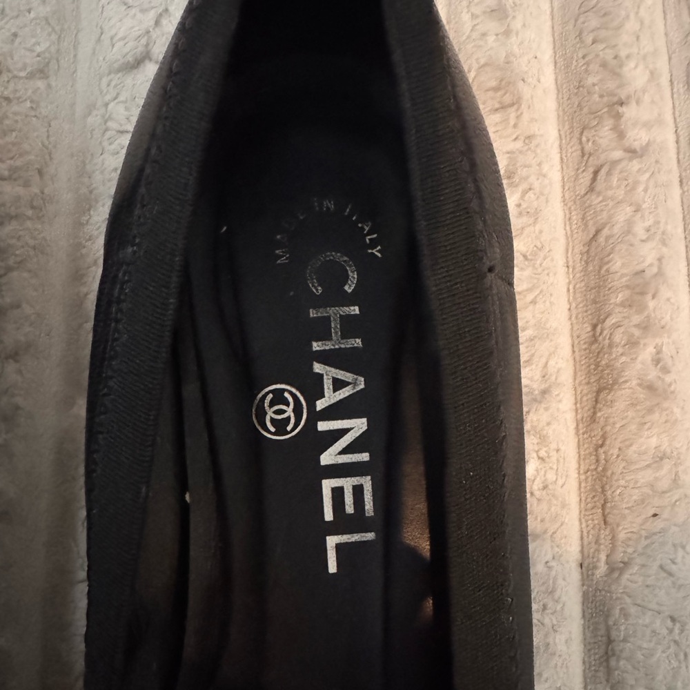 Chanel Black Women's ballerina ruffle flats Shoes - Picture 3 of 10